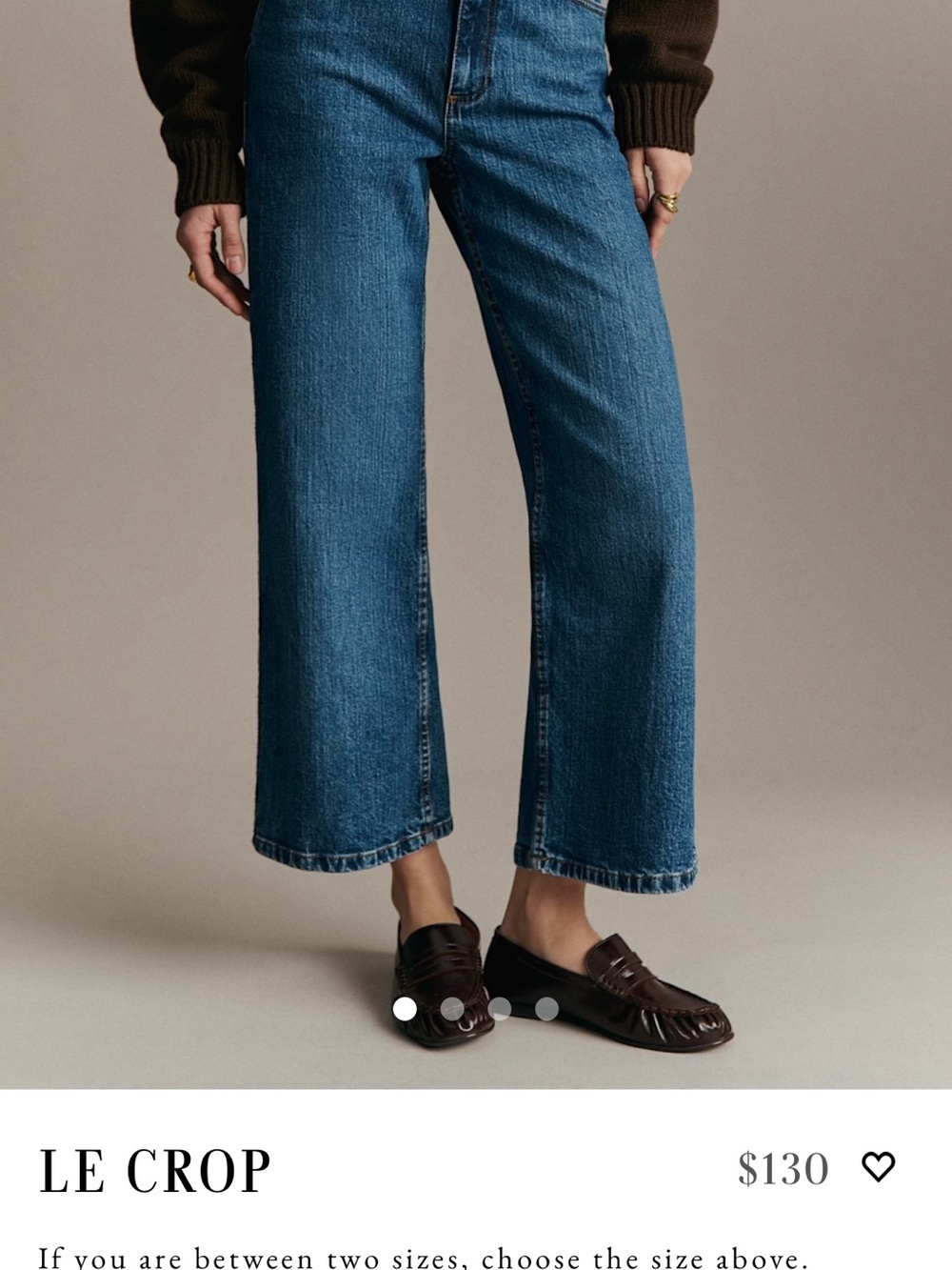 Sezane Le Crop Wide-Leg Ankle Jeans - Medium Blue